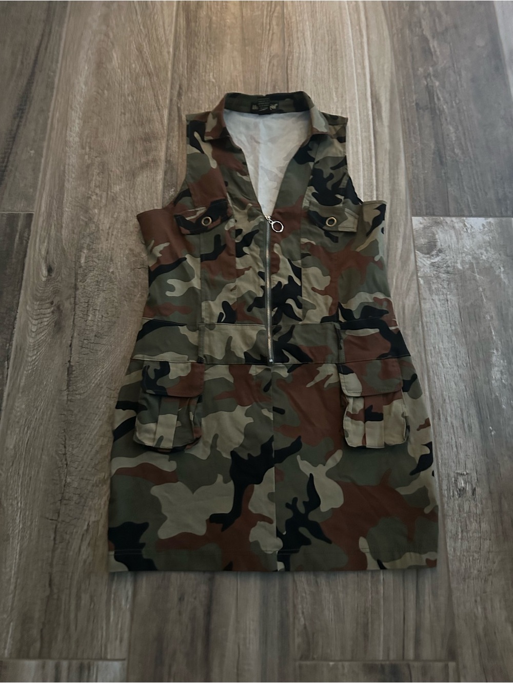 Camo Utility Vest Dress - Women's Green Camouflage